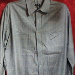 Jos. A. Bank Men's Gray Plaid Shirt